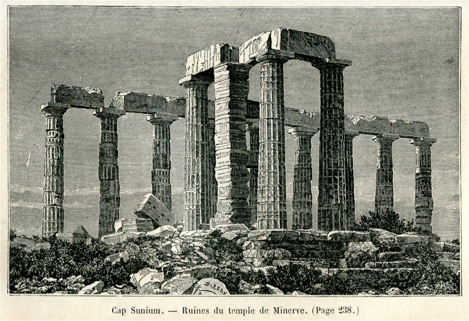 Cap Sunium - Ruines du temple de Minerve - Belle Henri - 1881