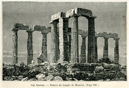 Cap Sunium - Ruines du temple de Minerve - Belle Henri - 1881