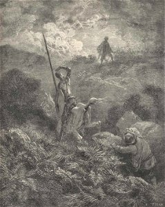 Cap XXIII Dom Quixote vislumbra um indivíduo que se afasta