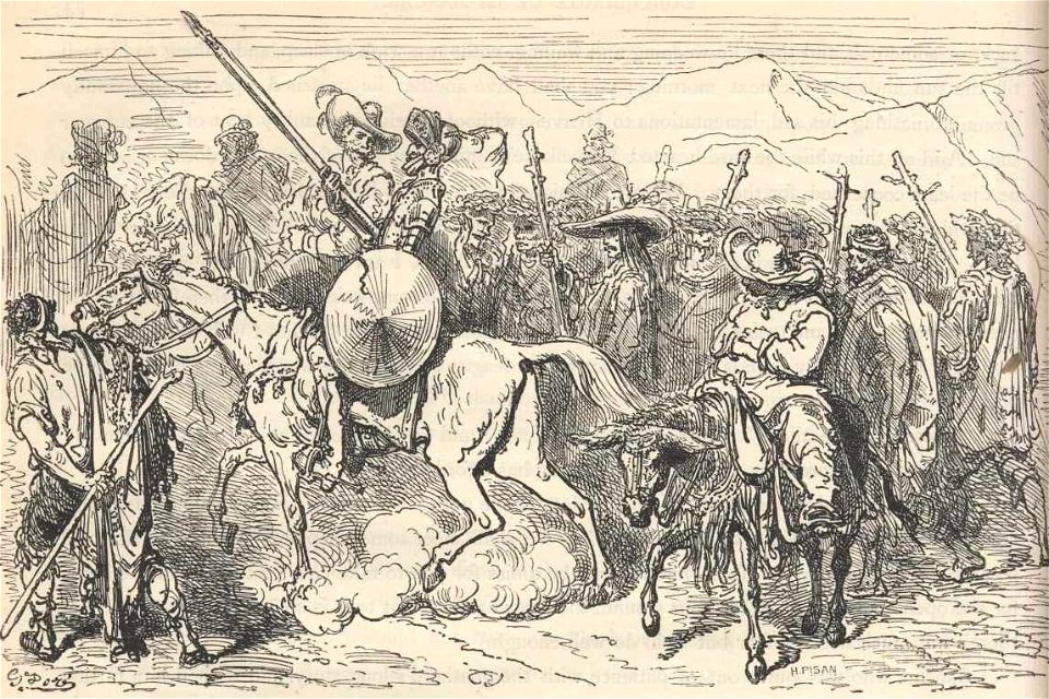 Cap XIII Dom Quixote dirige-se ao funeral