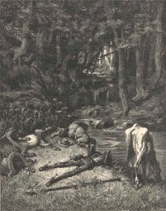 Cap XV Dessedentando-se no rio Gustave Doré