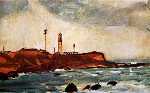 Cape Inubo Lighthouse by Fujishima Takeji