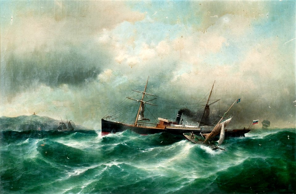 Carl Justus Fedeler - Dampfschiff ‚Capella‘ in stürmischer See