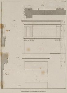 Capital of the antae and the entablature of the pronaos - Wilkins William - 1807