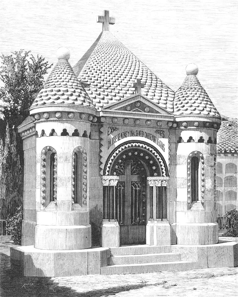 Capilla sepulcral de los Excmos. Sres. de Azas, en el cementerio de San Nicolás, de Rico, en La Ilustración Española y America, 22-07-1894 (cropped)