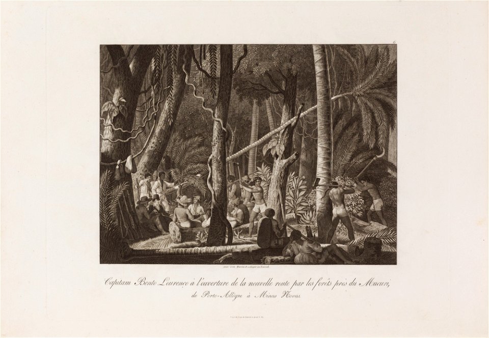 Capitam Bento Lourenço à l´ouverture de la nouvelle route par les forêts près Mucuri, de Porto = Allègre à Minas Novas, da Coleção Brasiliana Iconográfica