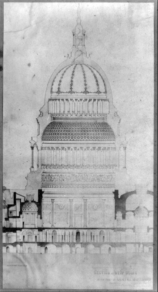 Capitol, section of new dome LCCN2009631505