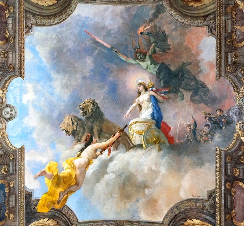 Capitole Toulouse - Salle des Illustres - Toulouse coopérant à la défense nationale 1897 - Jean-André Rixens 2