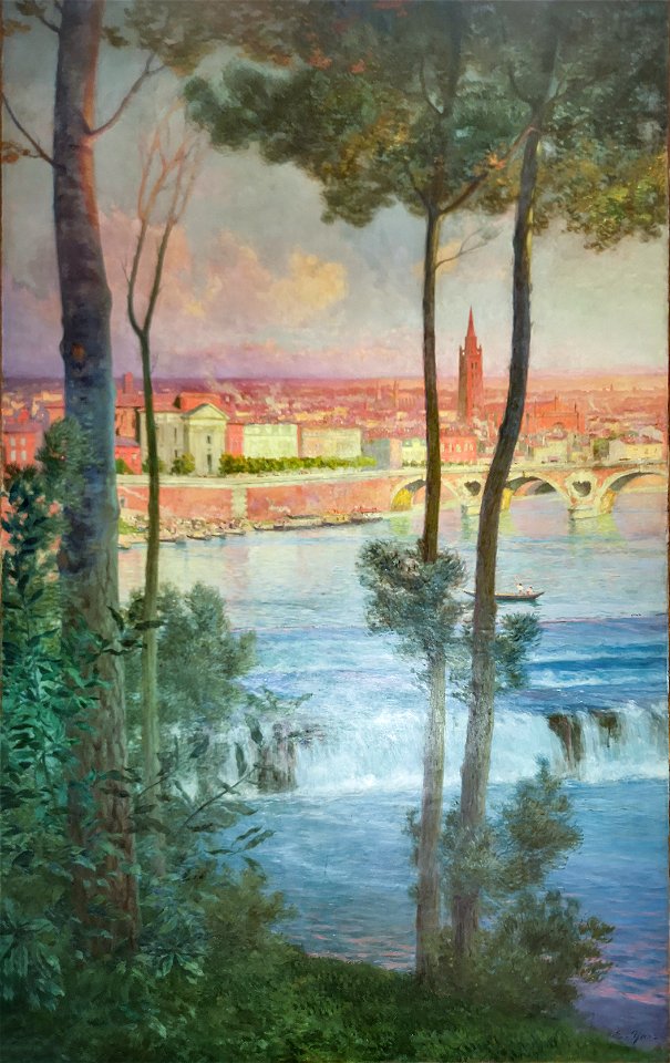 Capitole Toulouse - Salle du Conseil municipal -Toulouse vue du Bazacle - Edmond Yarz