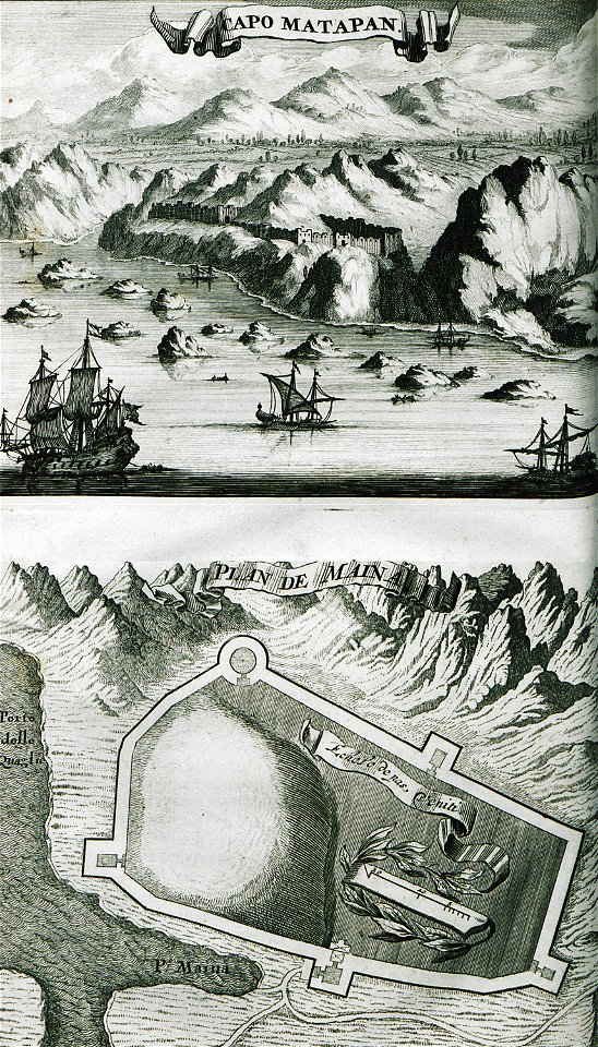 Capo Matapan Plan de Maina - Dapper Olfert - 1688