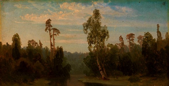 August Cappelen - Landscape Study with a Lake - NG.M.00289-021 - National Museum of Art, Architecture and Design