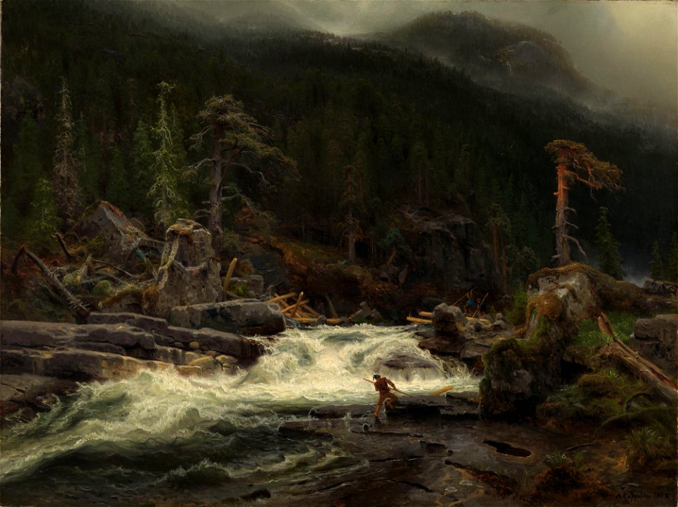 August Cappelen - Waterfall in Telemark - NG.M.00427 - National Museum of Art, Architecture and Design
