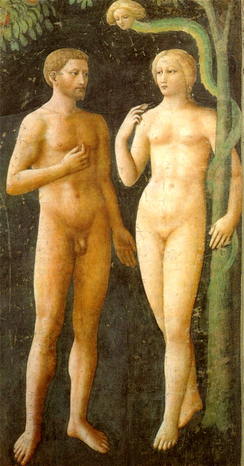 Cappella brancacci, Tentazione di Adamo ed Eva (restaurato), Masolino