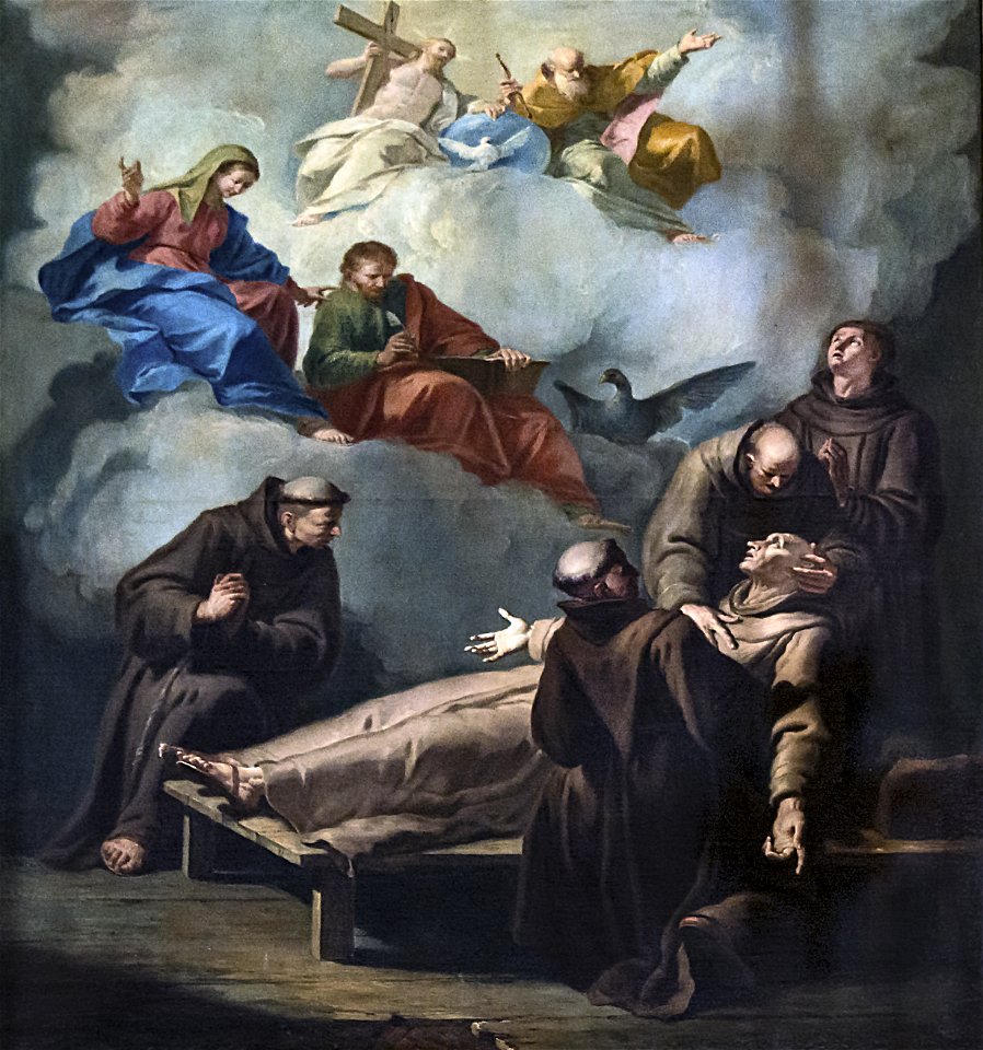 Cappella Giustinian dei Vescovi of San Francesco della Vigna (Venice) - Death of Peter of Alcántara - by Francesco Fontebasso