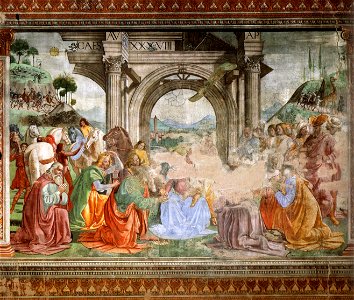 Cappella tornabuoni, 06, adorazione dei magi