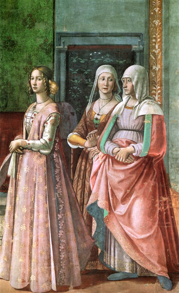 Cappella tornabuoni, 12, Nascita di san giovanni battista, dettaglio 2