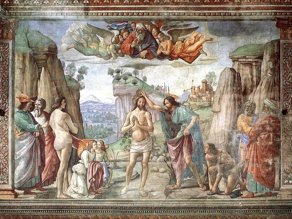 Cappella Tornabuoni, Baptism of Christ 01