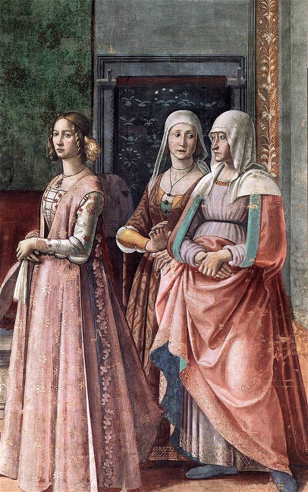 Cappella Tornabuoni, Birth of Birth of Saint John the Baptist 03