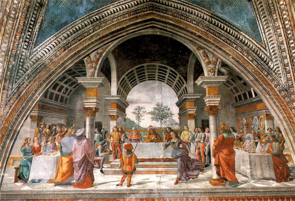 Cappella Tornabuoni, Herod's Banquet 01
