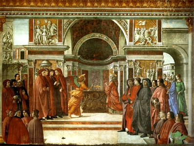Cappella tornabuoni, 10, annuncio dell'angelo a zaccaria