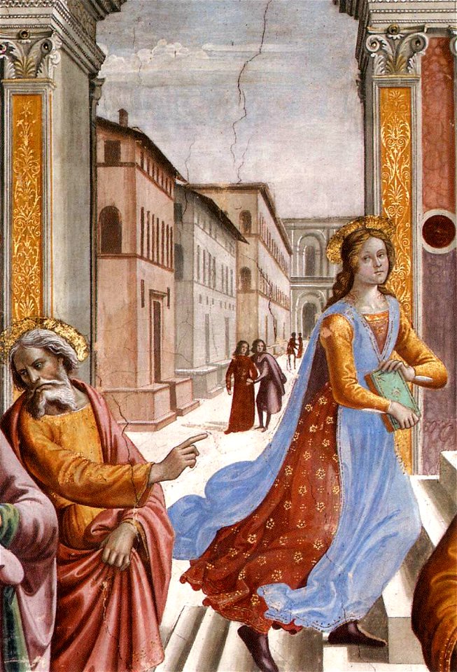 Cappella Tornabuoni, Presentation of the Virgin at the Temple 03