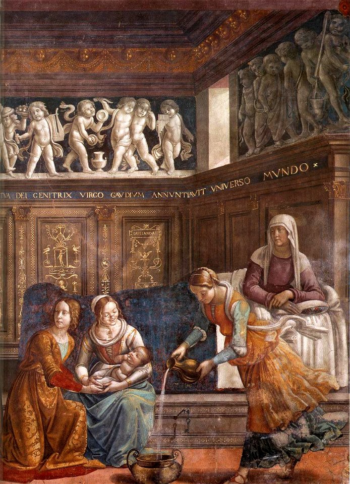 Cappella Tornabuoni, Birth of Mary 02