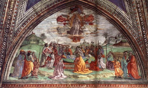 Cappella Tornabuoni, Death and Assumption of the Virgin