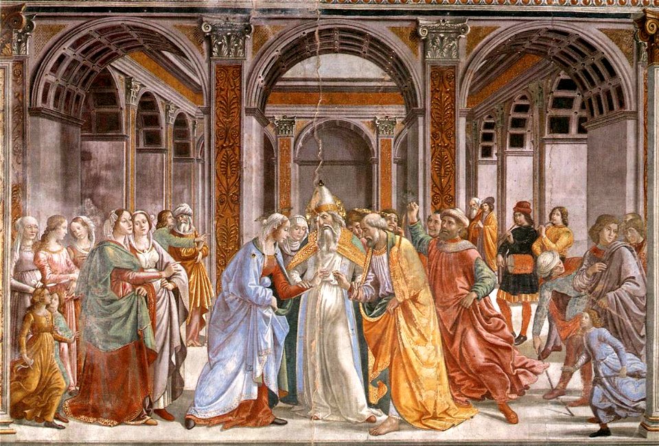 Cappella Tornabuoni, Marriage of the Virgin 01
