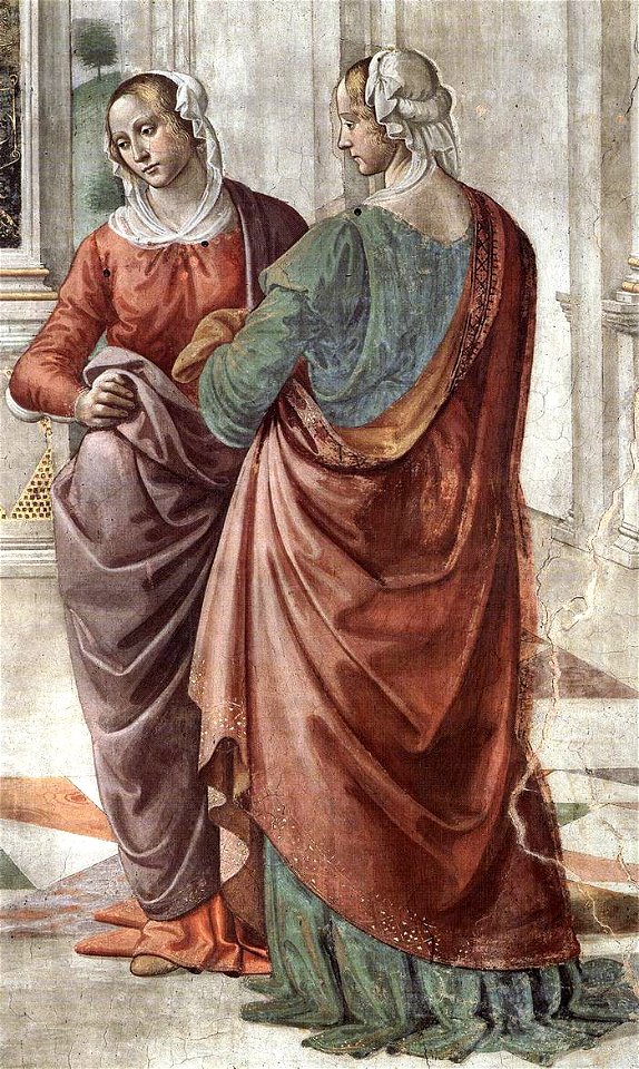 Cappella Tornabuoni, Zacharias Writes Down the Name of his Son 03