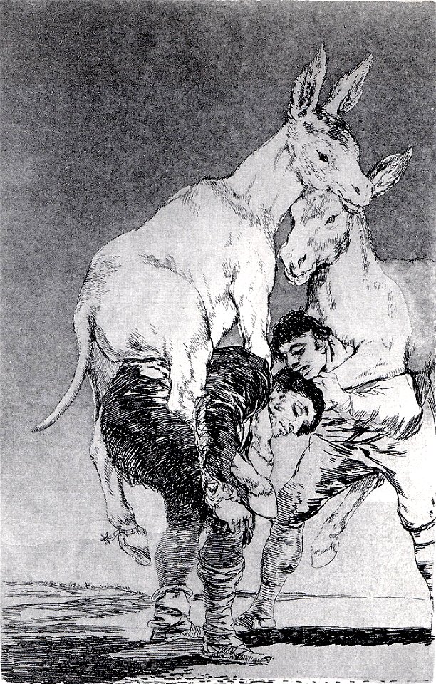 Caprichos Nr 42, Du, der du nicht kannst