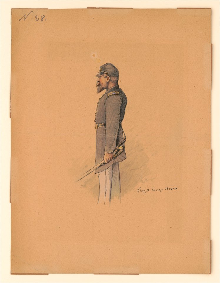 Captain Francis Erdelmeyer, Company A, 24th Illinois, Camp Nevin, Kentucky LCCN2017646850