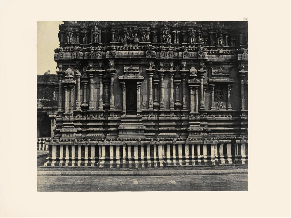 Captain Linnaeus Tripe - Tanjore. Great Pagoda. South Facade of Small Chapel - Google Art Project