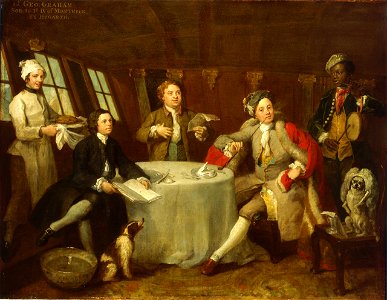 Captain Lord George Graham, 1715-47, in his Cabin