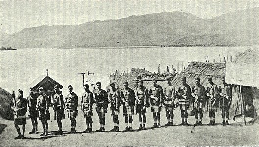 Captain mair and some of his te arawa soldiers
