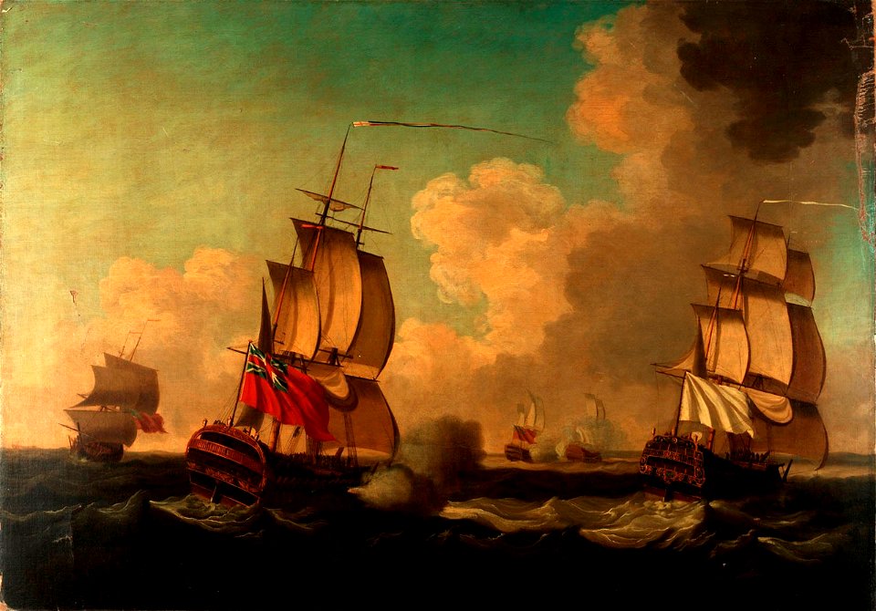Capture des flutes Alcide et Lys en 1755 pres de Louisbourg