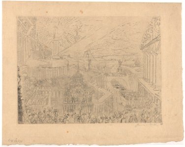 Capture of a Strange Town, print by James Ensor, 1888, Prints Department, Royal Library of Belgium, S. IV 26730