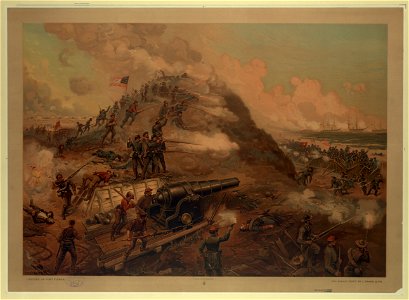 Capture of Fort Fisher - J.O. Davidson ; Facsimile print by L. Prang & Co. LCCN93510336