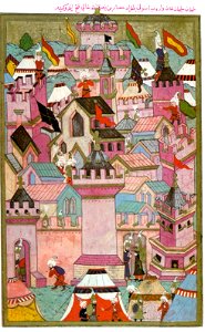 Capture of Székesfehérvár in 1543. Free illustration for personal and commercial use.