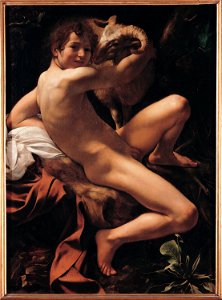 Caravaggio (Michelangelo Merisi) - Saint John the Baptist - Google Art Project. Free illustration for personal and commercial use.