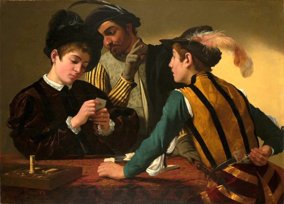 Caravaggio (Michelangelo Merisi) - The Cardsharps - Google Art Project