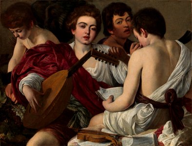 Caravaggio - I Musici. Free illustration for personal and commercial use.
