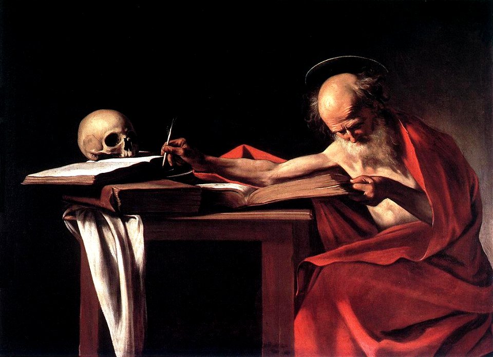 Caravaggio - Saint Jerome Writing, c1606