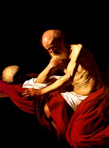 Saint Jerome in Meditation-Caravaggio (1606)