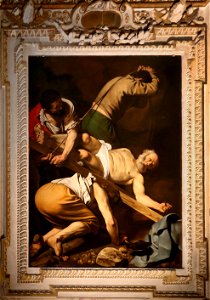 Caravaggio, crocifissione di san pietro, 1600-01