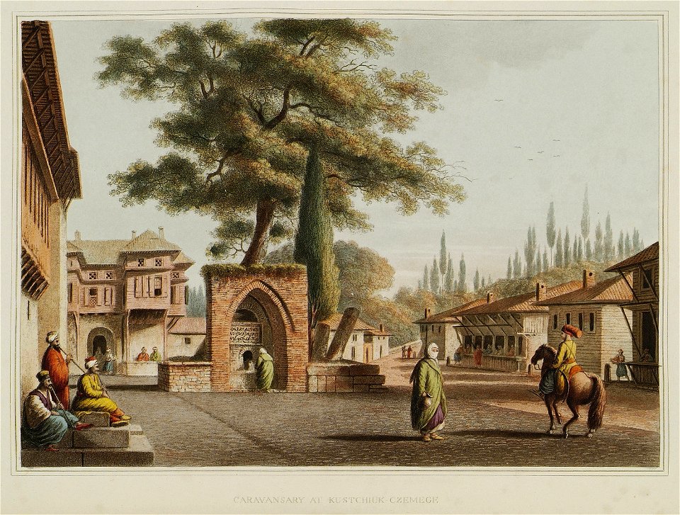 Caravansary at Kustchiuk Czemece - Mayer Luigi - 1810