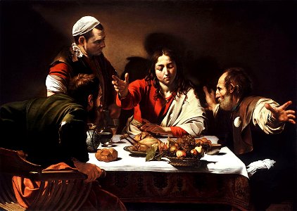 Caravaggio-emmaus.750pix. Free illustration for personal and commercial use.