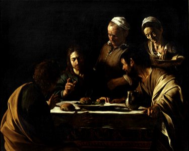 CaravaggioEmmaus. Free illustration for personal and commercial use.