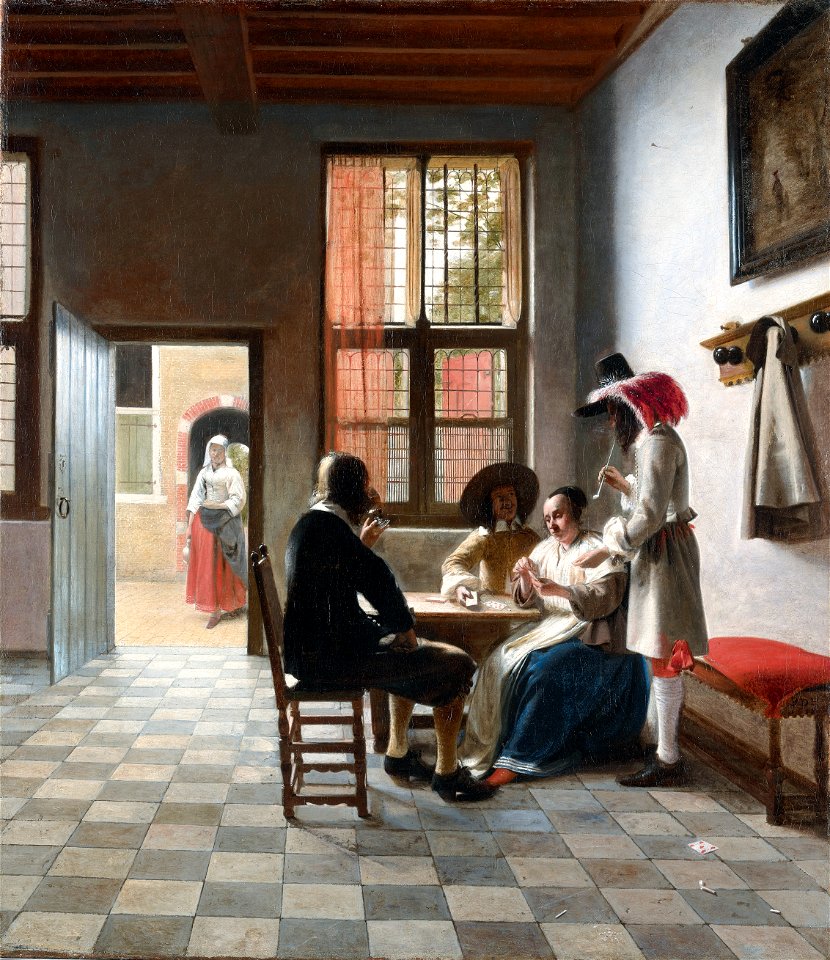 Card Players in a sunlit Room, by Pieter de Hooch
