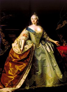 Elizabeth of Russia by L.Caravaque (1750, GRM). Free illustration for personal and commercial use.