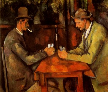 Card Players-Paul Cezanne. Free illustration for personal and commercial use.